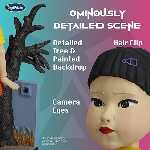 Miniatura 4 de Royal Bobbles Squid Game Young Hee - Estatua coleccionable de Bobblehead, 10 pulgadas de alto, figura de poliresina prémium