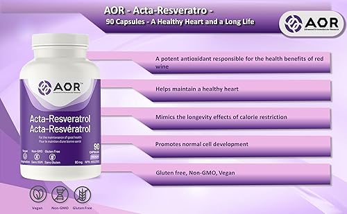 Miniatura 3 de Acta Resveratrol (90 VeggieCaps) Marca A.O.R Advanced Orthomolecular Research