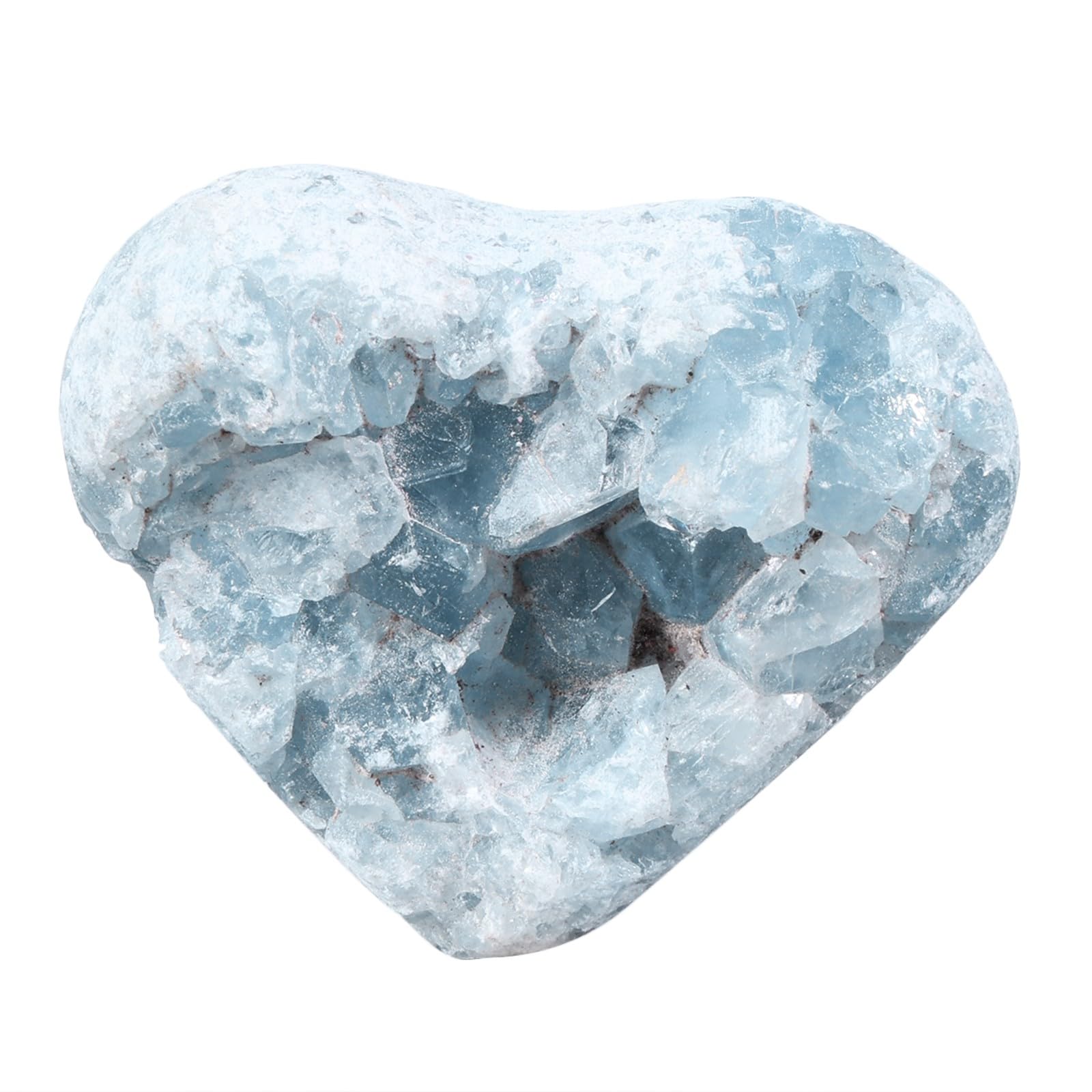 dssmboom Natural Rough Blue Celestite Crystal Mineral Specimen for Crystal Collection, Irregular Geode Celestine Raw Stone for Home Office Decor & Chakra Balancing, 1.18"-1.97"
