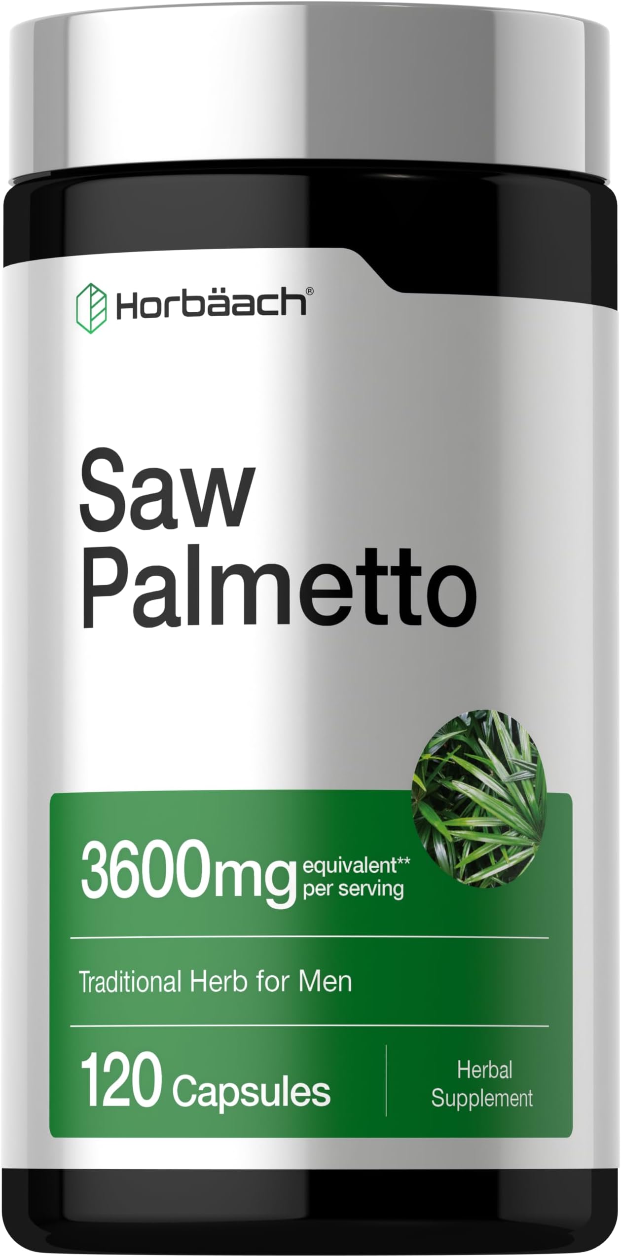 Saw Palmetto Extract | 120 Capsules | from Saw Palmetto Berries | Non-GMO and Gluten Free Formula