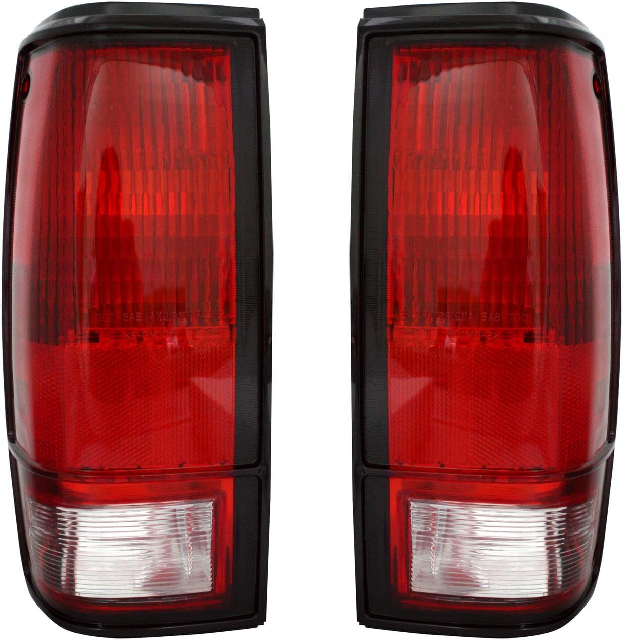 Tail Lights Pair Set for 82-93 Chevy/GMC S10/S15/Sonoma (w/o Bezel) Left Driver & Right Passenger