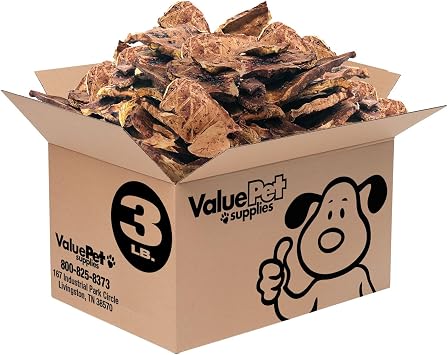 ValueBull Lamb Lung Dog Chews, Sliced, 3 Pounds - NZ Sourced, USA Processed, Single Ingredient, All Natural