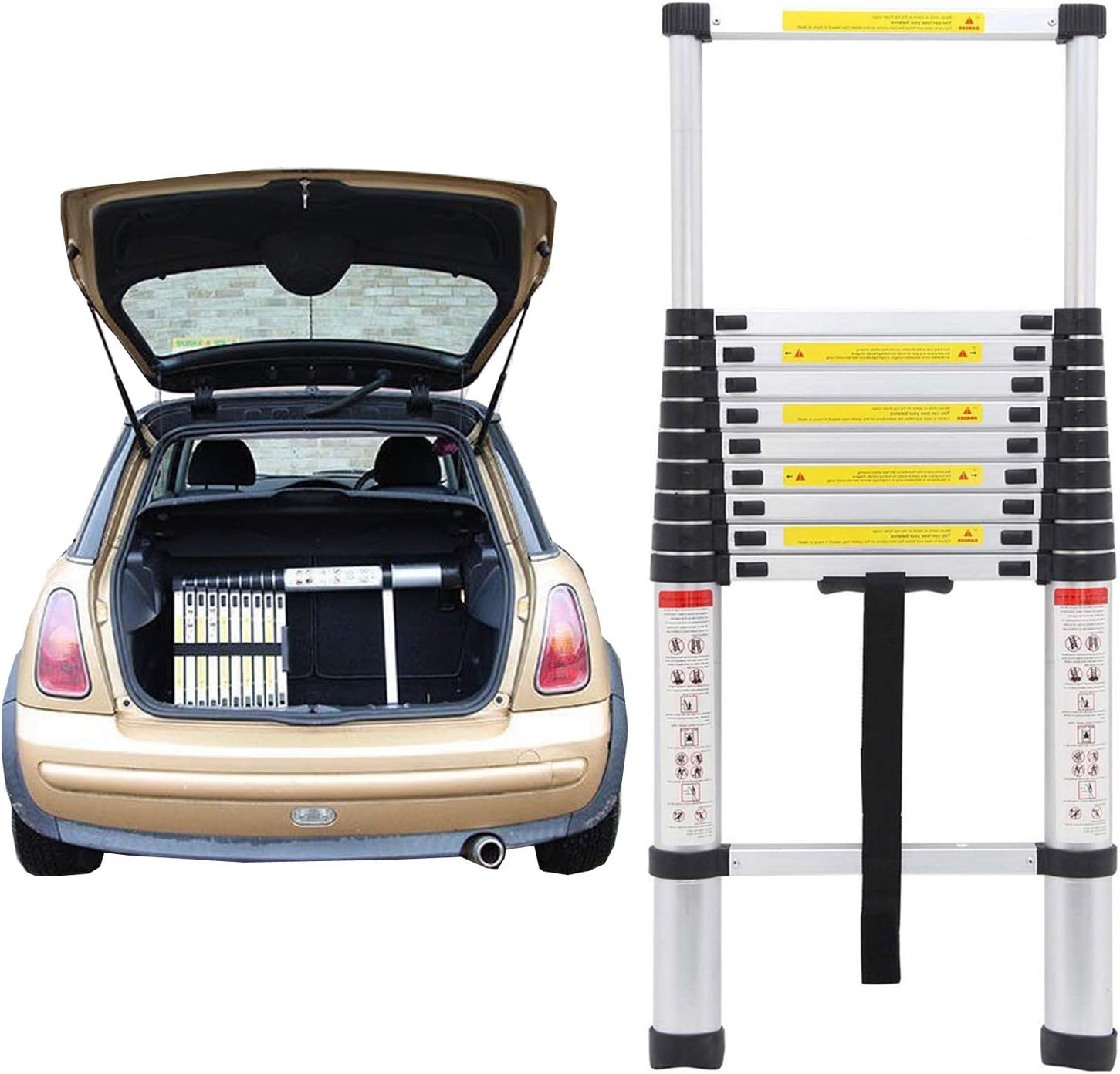 Buy Folding Ladder EN131 10.5ft3.2m Telescoping Ladder Aluminum