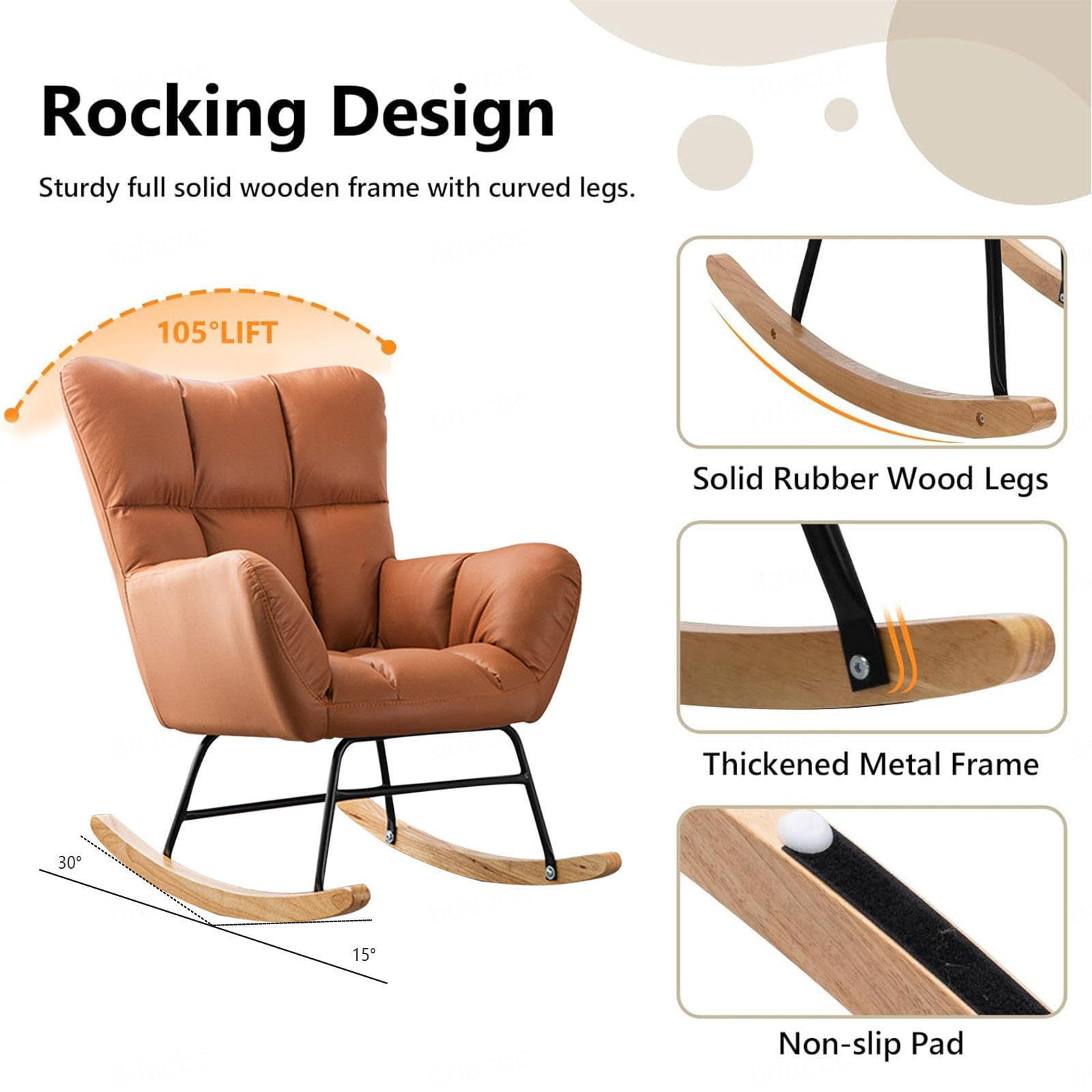 Amazon｜ゆらゆら 揺れる椅子, 通気性あり 楽 椅子 簡単装着