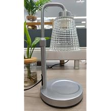 Silver Candle Warmer Lamp with 24h Cycle Timer, Dimmable Wax Melt Warmer