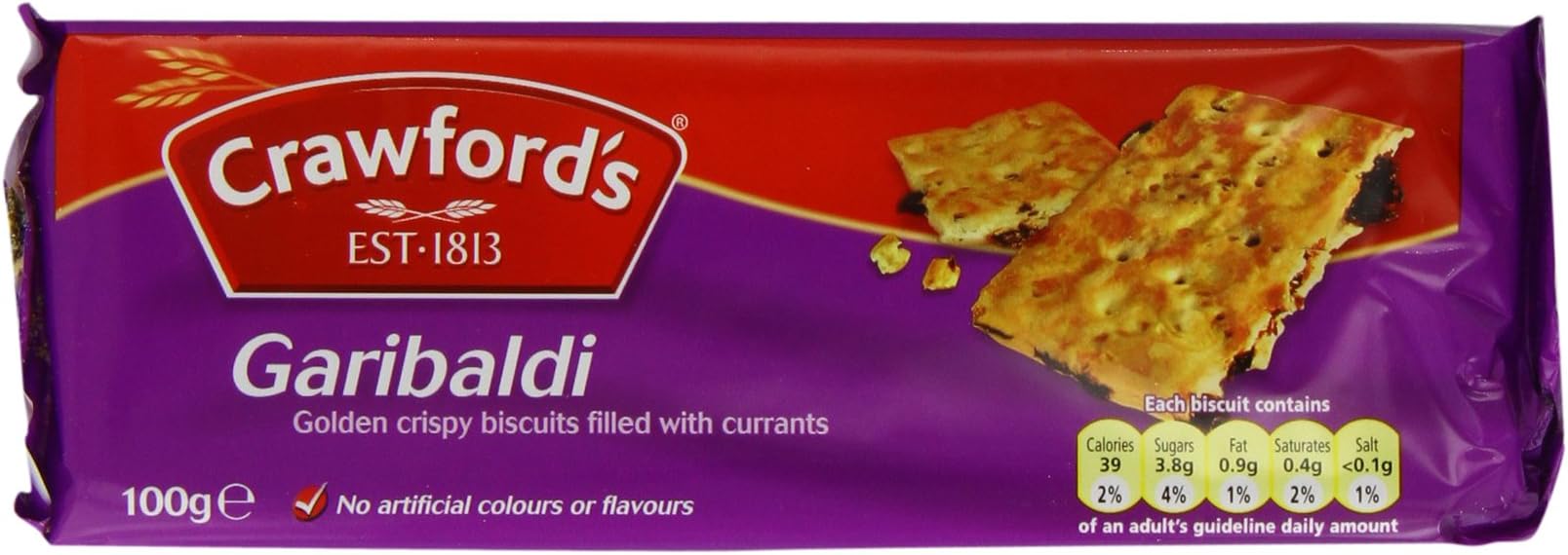 Crawfords Garibaldi Biscuits 100 g (Pack of 12)
