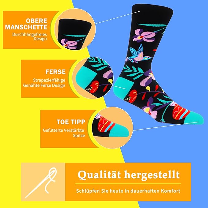 Medias de algodón peinado para mujer MAKABO 6 pares miniatura 3