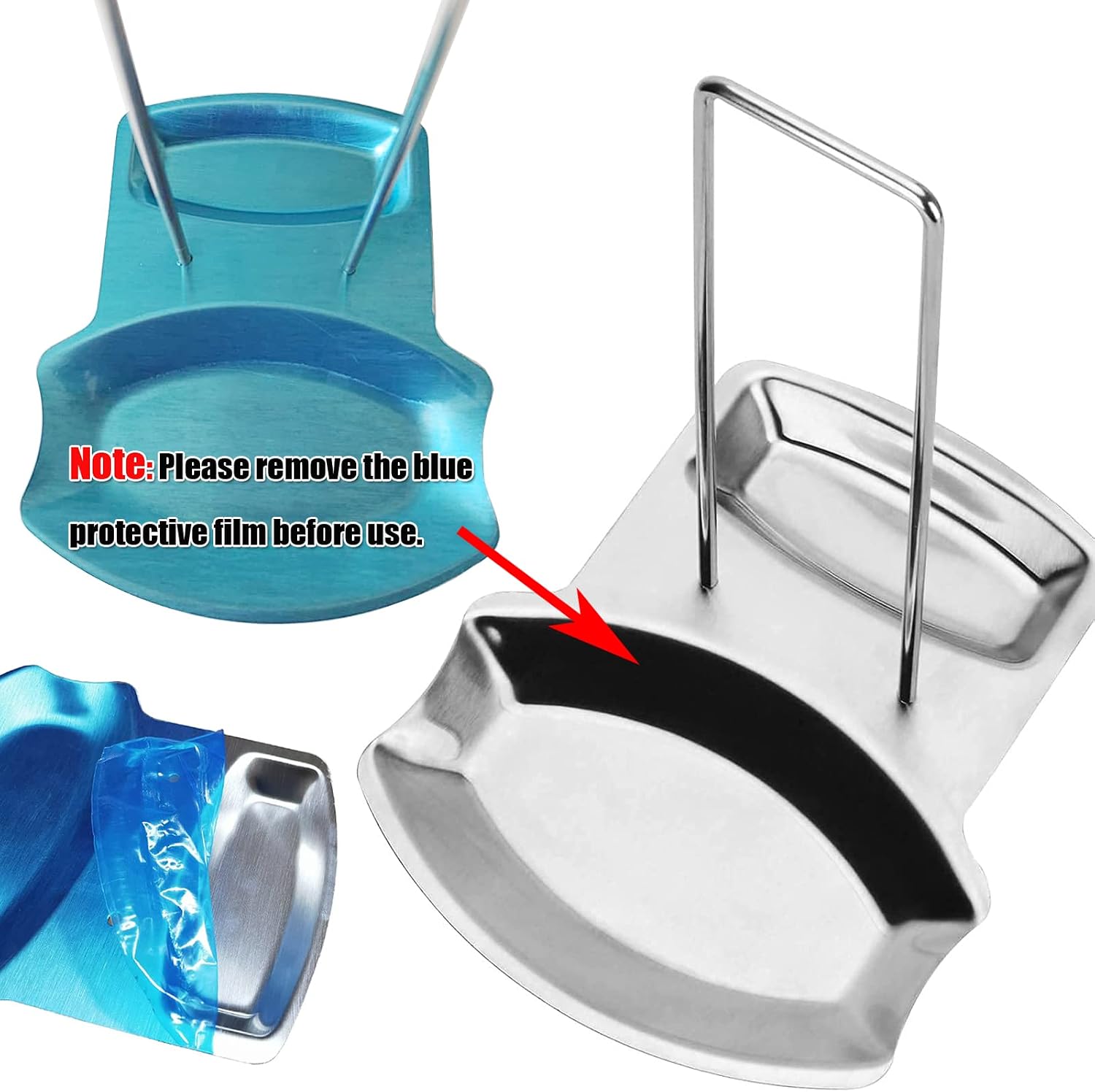 iPstyle Pan Lid Holder Progressive Lid and Spoon Rest Shelf 304 Stainless Steel Pan Lid Organizer Kitchen Decor Tool