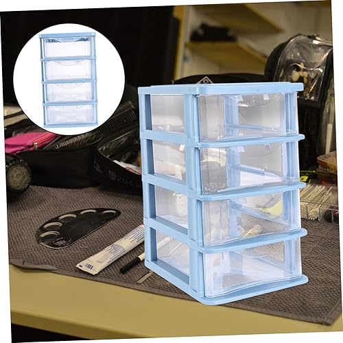 Miniatura 9 de Luxshiny Caja de almacenamiento de estante Caja de almacenamiento de plástico Cajones de escritorio Organizador de maquillaje Almacenamiento de