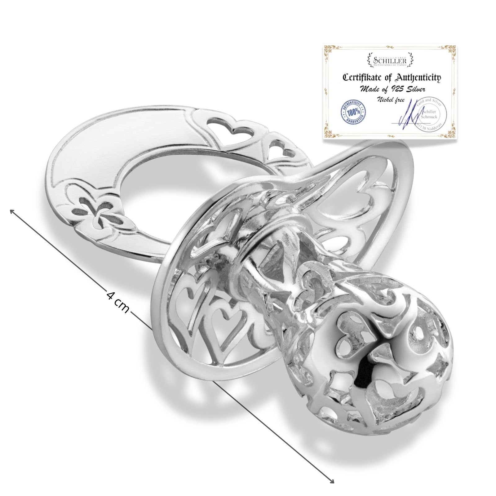 fish Erinnerungsset Aus Silber 925 Mit Baby Schnuller Schuhe Und Holzschatulle
