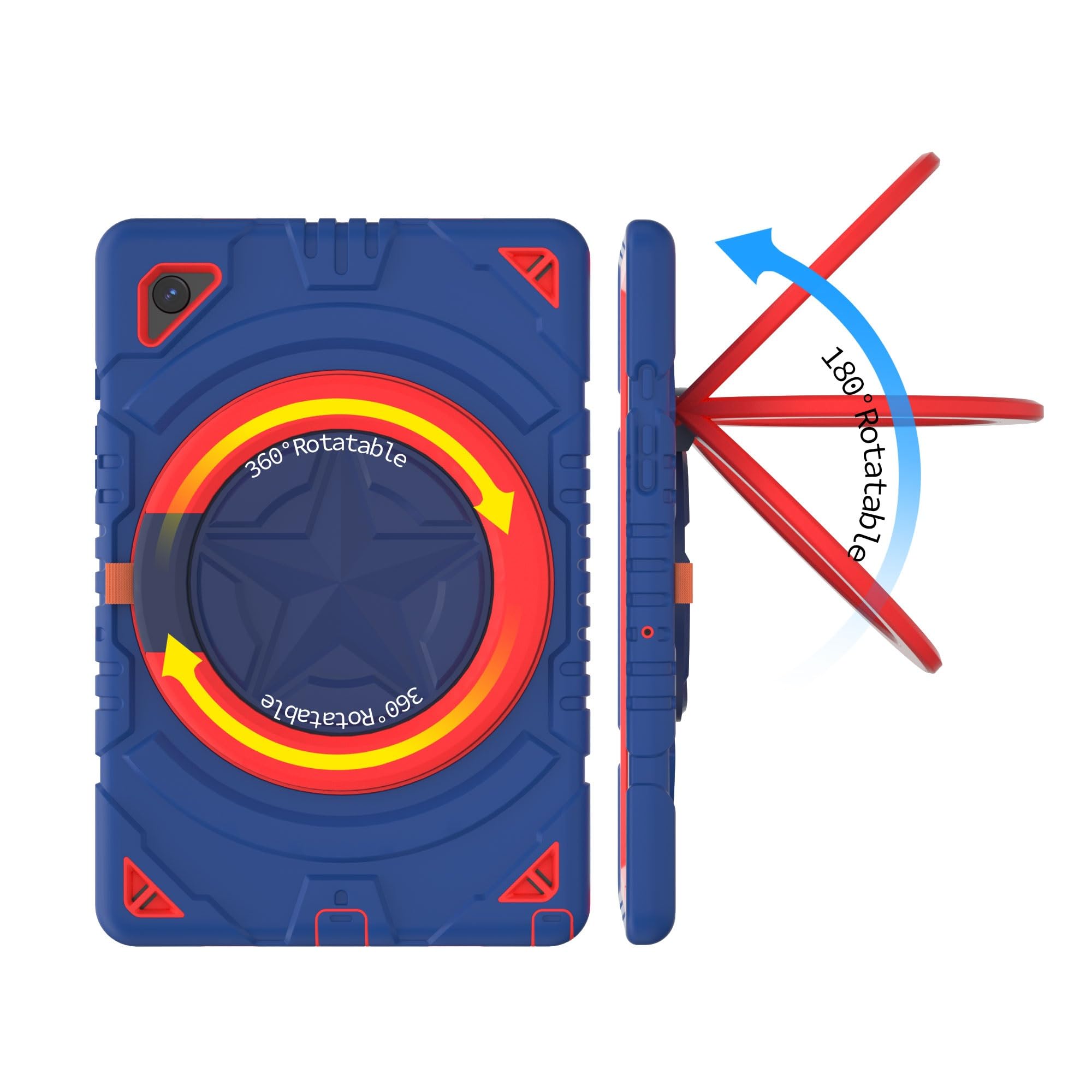 Custodia protettiva per tablet PC rigida e robusta custodia protettiva compatibile con Samsung Galaxy Tab A8 10,5" X200/X205 (2022) Tablet - Custodia protettiva antiurto, maniglia per il trasporto,