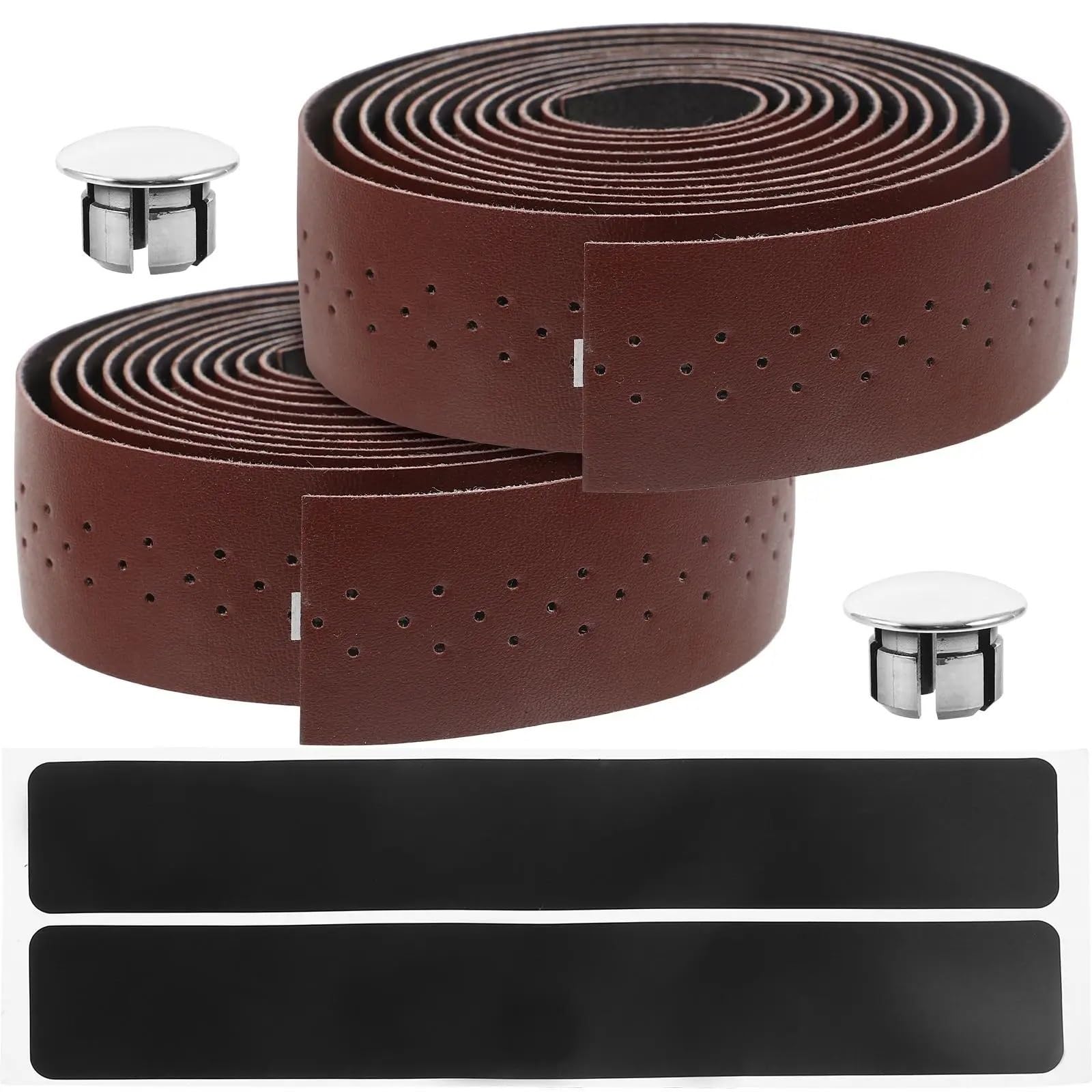 Nastro Manubrio Ammortizzante 1 Set Nastro Manubrio Bici Da Strada Barra Protettiva In PU Antiscivolo Per Montagna Marrone Installazione Facile Uso Pratico