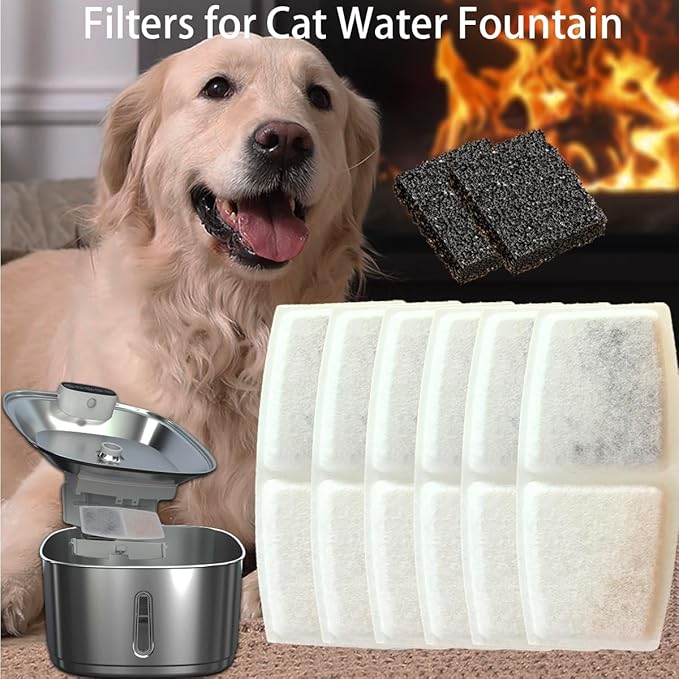 Filtros para Fuente de Agua para Gatos GinGine 3.2L (6 Filtros y 2 Esponjas) miniatura 3
