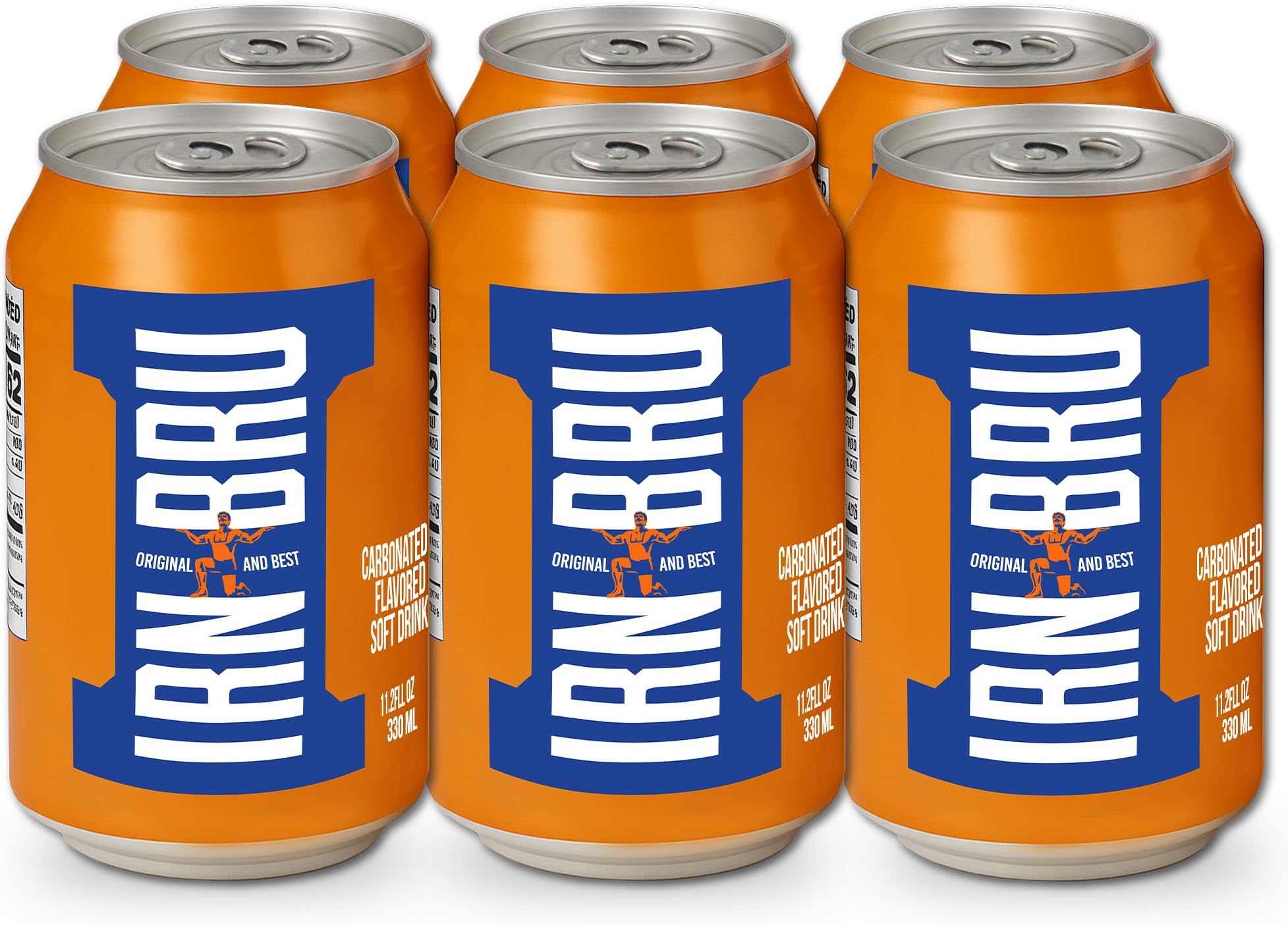 Original Scottish Sparkling Soda, Citrus Flavored Carbonated Drink - Sparkling Flavored Soft Drink, 32 Flavor Recipe, 11.1 fl oz Cans, Pack of 6