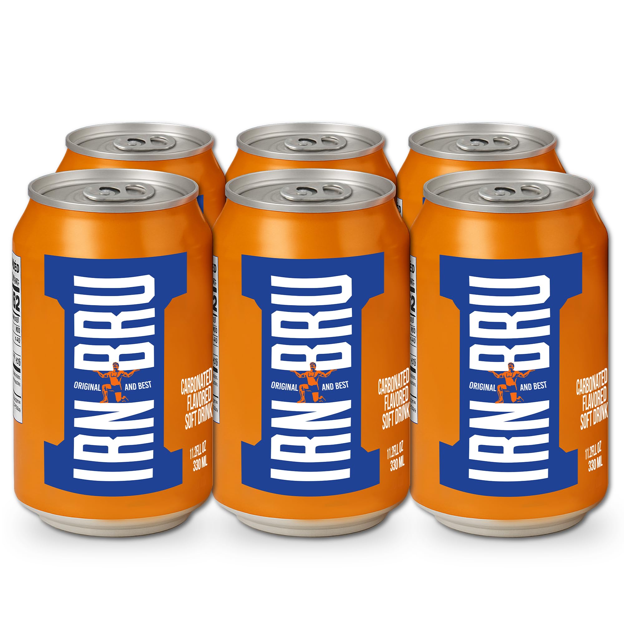 IRN-BRUFrom AG Barr The Original and Best Sparkling Flavored Soft Drink | A Scottish Favorite | 330 ML (Pack of 6)