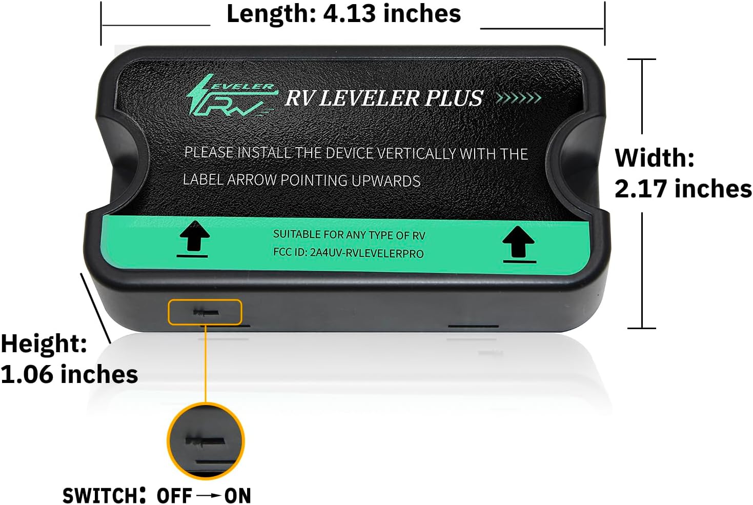 Wireless RV Leveling System, RV Leveler Pro, Bluetooth Leveler for Campers, Real-Time Precise Leveling Measurements with User-Friendly Phone App, Lithium Batteries Included, Fit for iOS & Android