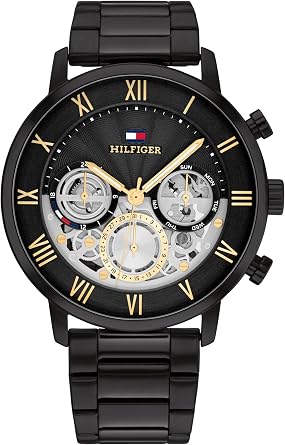 Tommy Hilfiger Analogue Multifunction Quartz Watch for Men with Stainless Steel Bracelet