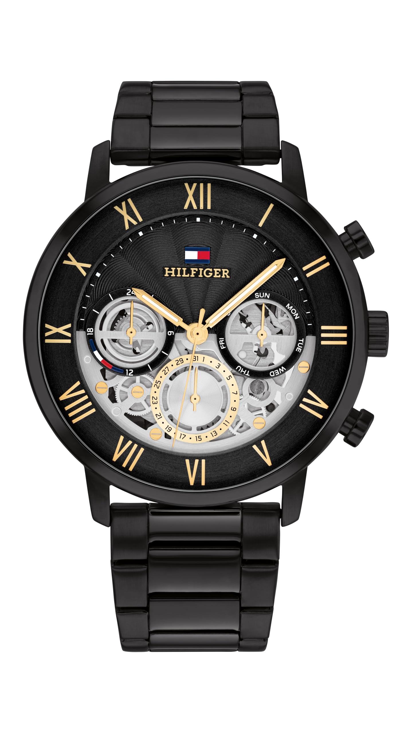 Tommy Hilfiger Multi Zifferblatt Quarz Uhr für Herren mit Edelstahlarmband