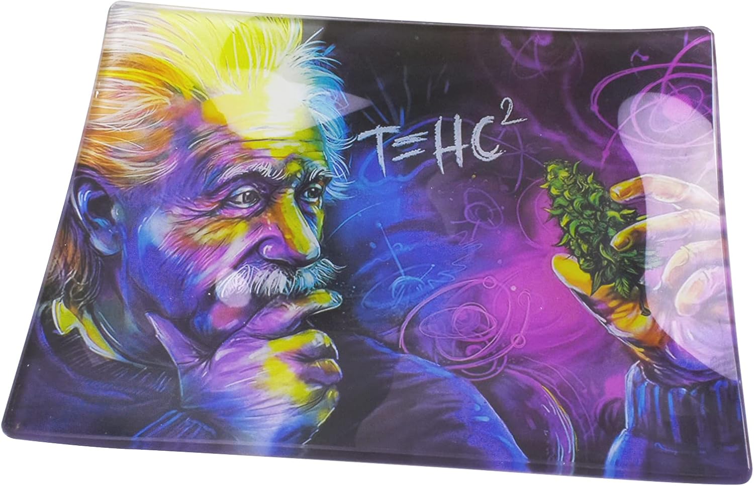 Amazon｜420 ピンク ガーリー 落下防止 壊れにくい 飛散防止 クリスタル強化ガラス ローリングトレイ カスタム喫煙アクセサリー (T