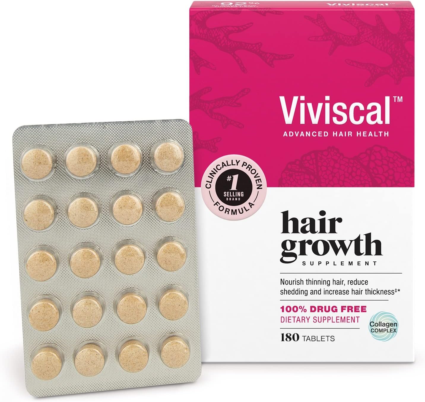 Viviscal Women’s Hair Growth Supplements with Proprietary Collagen Complex, 1 Selling for