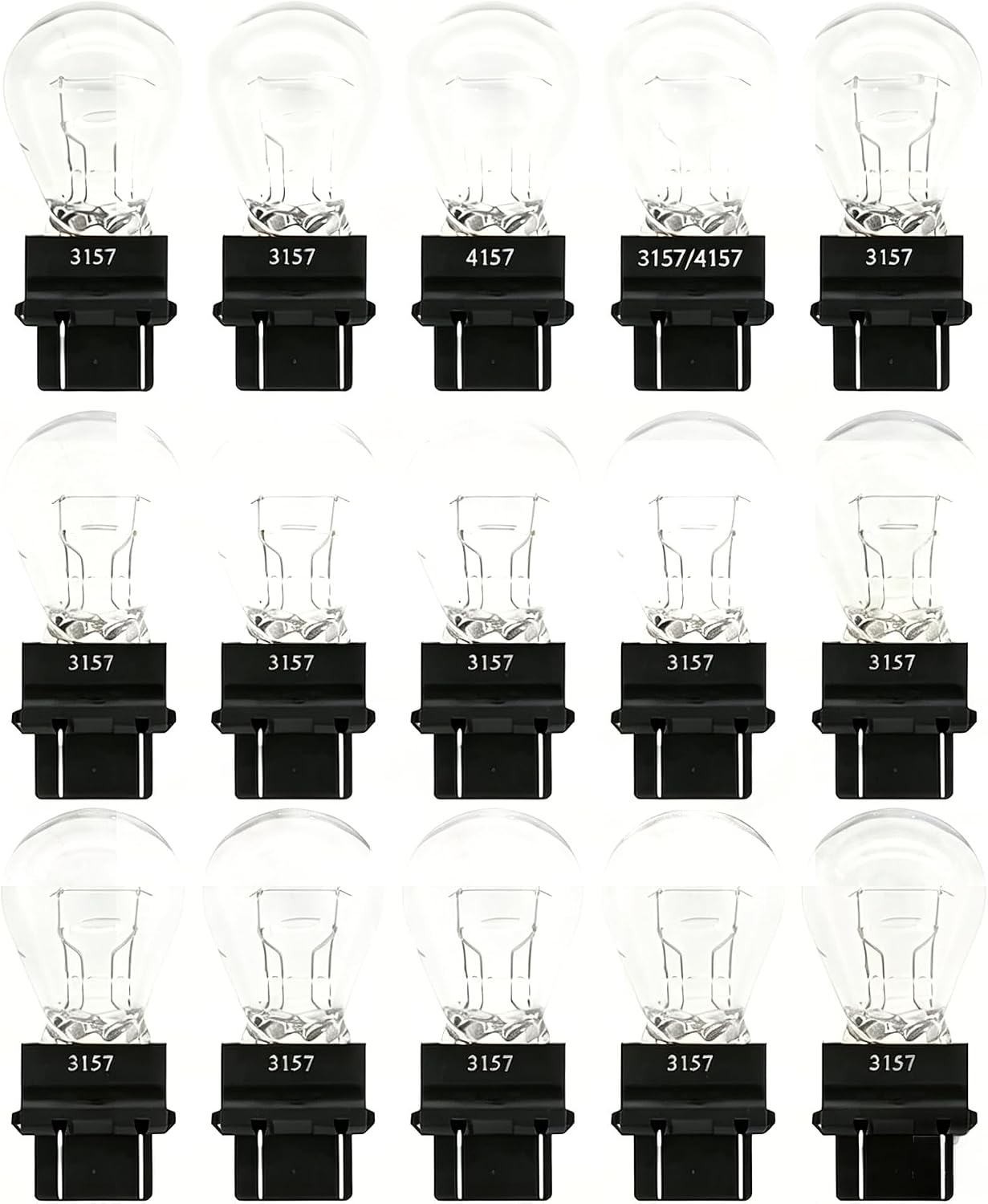 10PCS 3157 LED Bulb for Brake Tail Turn Signal Light Waterproof 4157 3057 4057 Replacement for Car Truck SUV (White)