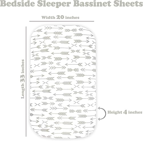 Miniatura 7 de Paquete de 3 sábanas orgánicas para moisés compatibles con Mika Micky, Baby Delight, Dream On Me, AMKE y otros protectores de colchón para moisés de