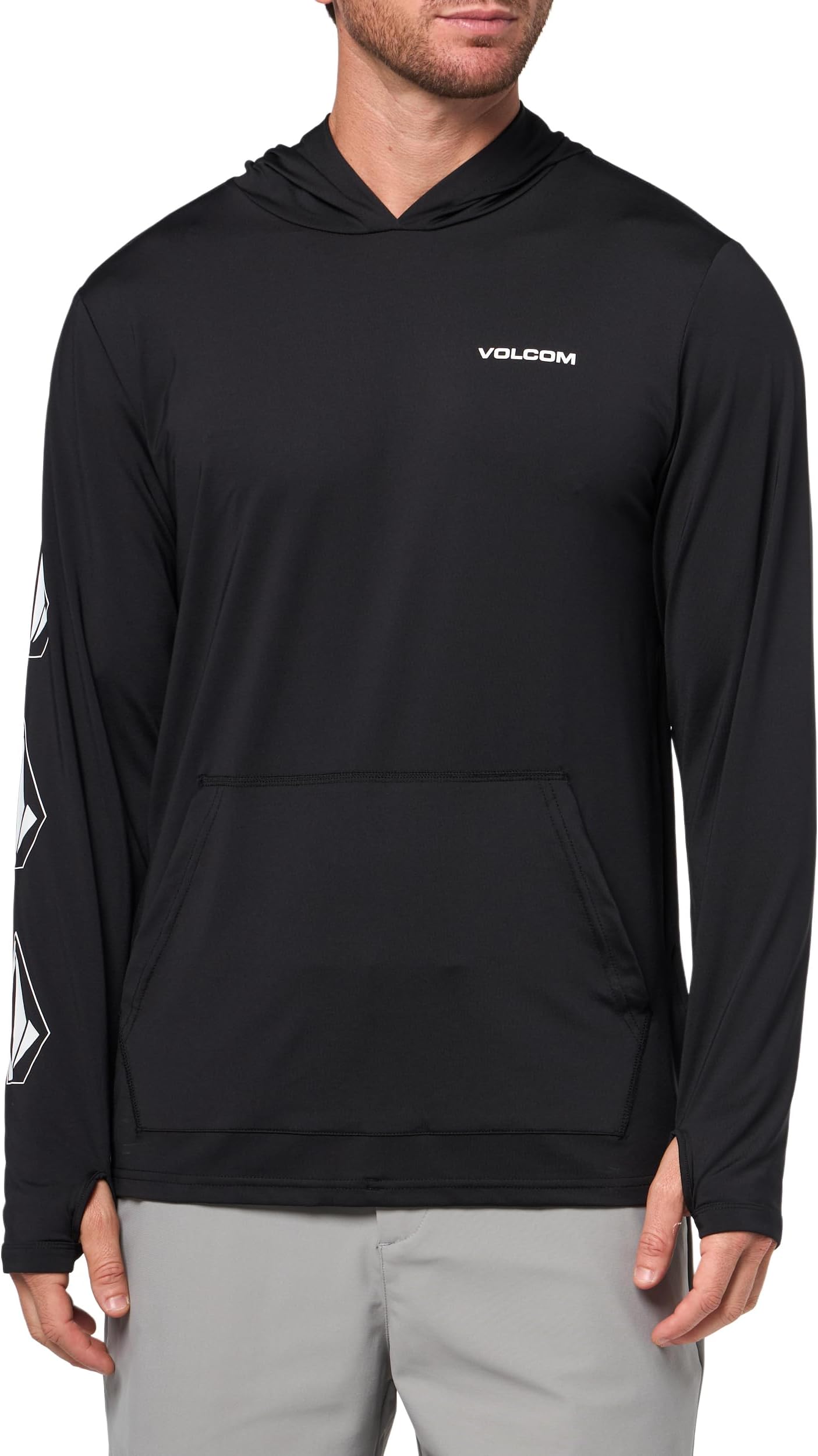 Men's Iconic Long Sleeve Loose Fit UPF 50+ Long Sleeve Hood Rashguard