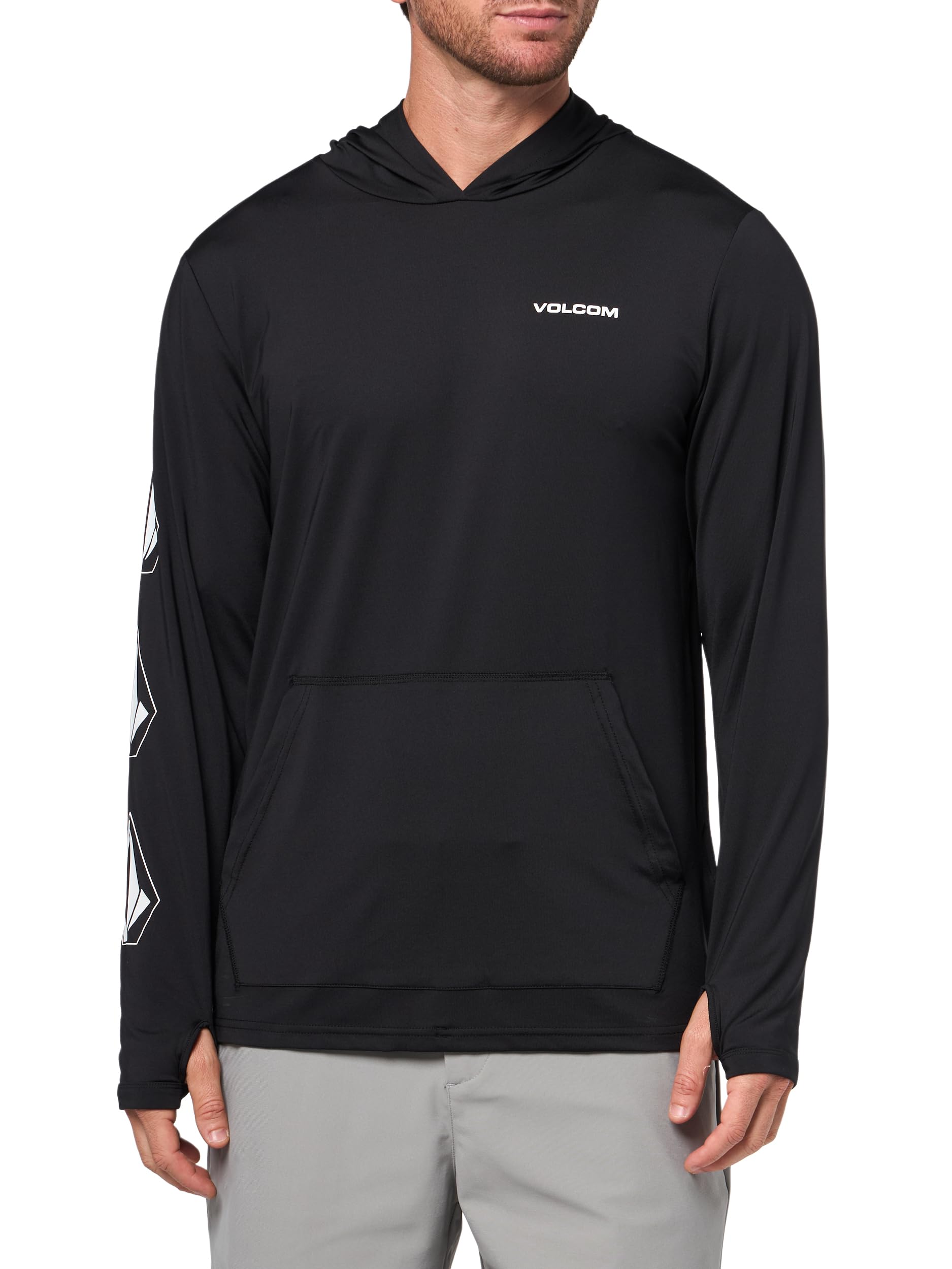 Men's Iconic Long Sleeve Loose Fit UPF 50+ Long Sleeve Hood Rashguard