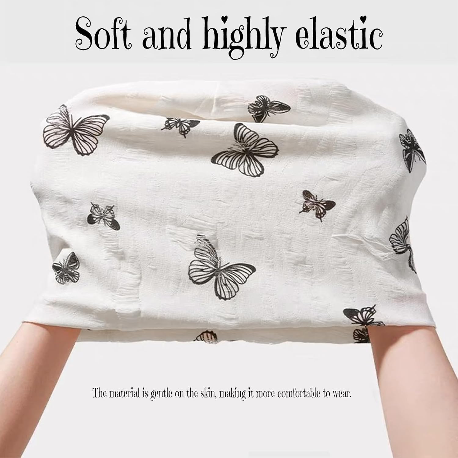 Women's Soft Thin Cotton Beanie with Ripped Details & Sparkling Rhinestones, Hipster Knit Hat for Men - Image 3