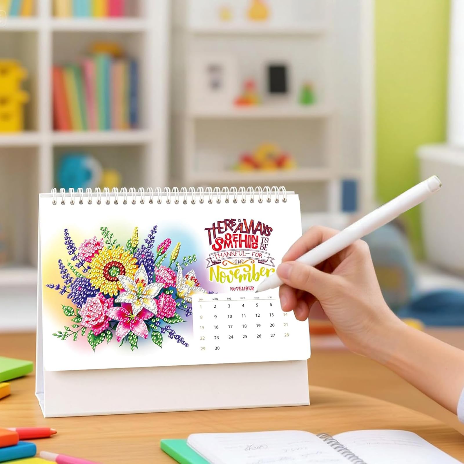 Amazon.co.jp: DIYダイヤモンドアート カレンダー 2026 厚紙