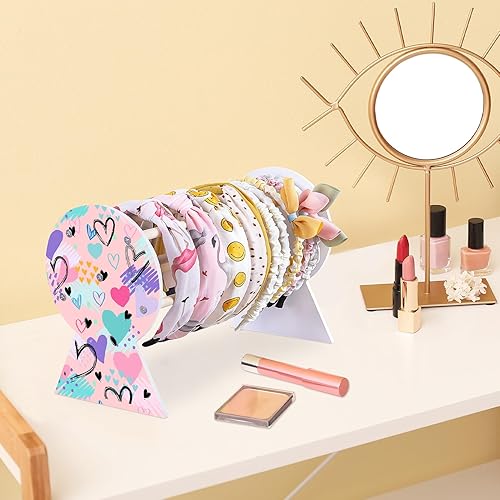 Vista 4 de Basumee Soporte para diadema: organizador de accesorios para el cabello para niñas, diademas para el cabello y decoración de habitaciones