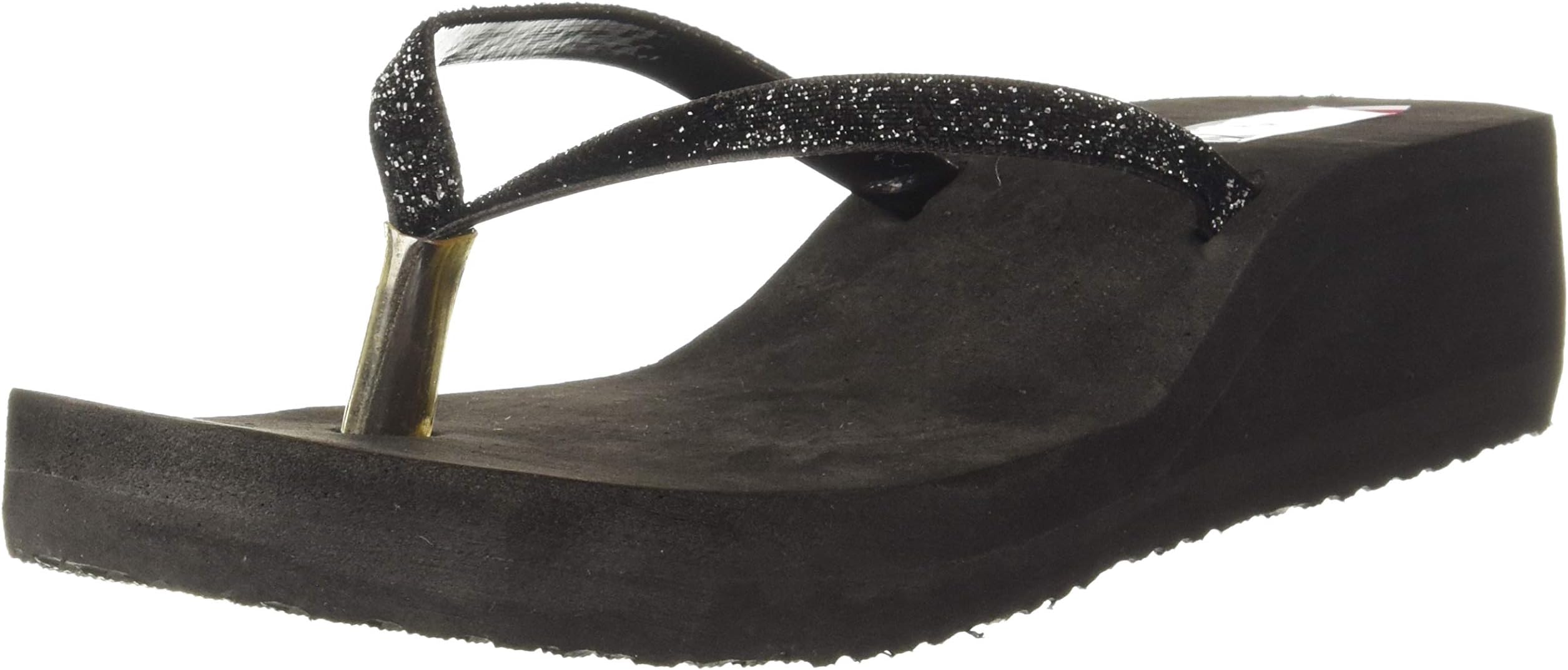 STEPUPP Women Metal Black Fashion Slippers-6 UK (39 EU) (MetalBlacklaverubber_337)