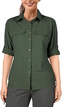 33,000ft UPF50+ Women's UV Protection Quick Dry Leisure Long Sleeve Shirt for Hiking Fishing Safari Travel Golf