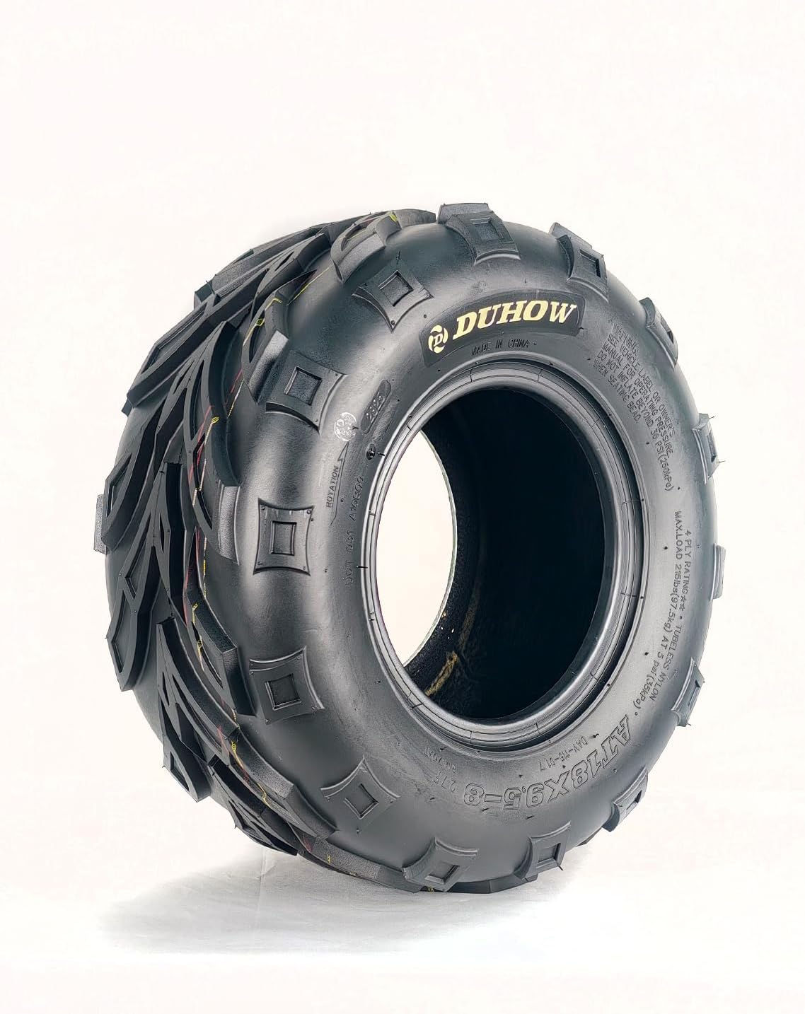 Garvee Set of 2 18x9.5-8 ATV Tires, 4PR Durable Tubeless, 18x9.5x8 Quad All Terrain Go Kart UTV Off Road Tires, Heavy-Duty Deep Tread for Trail, Sand, Mud & Track