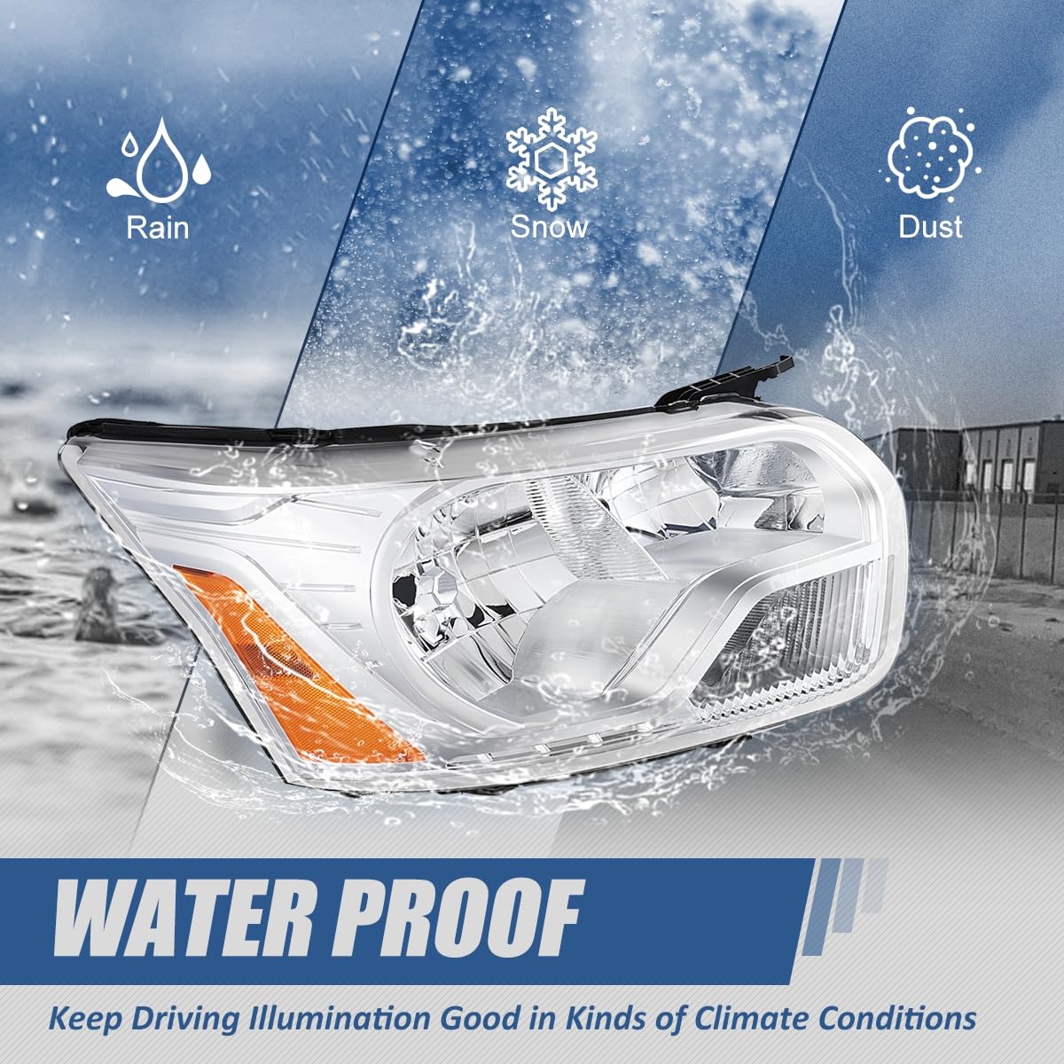 Amazon.com: Auto Dynasty FO2503357 Factory Style Halogen Headlight  