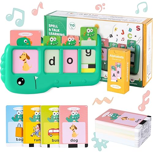 Talking Flash Cards for Toddlers Learning: Alphabet Learning Toys - Matching Spelling Games with 224 Sight Words - Montessori Toys for 3 4 5 6 Years Old Kids