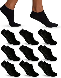 9/18 Pares Calcetines cortos Unisex de Algodón con 200 Hiladas | Calcetines Tobilleros Hombre y Mujer para el día a día.