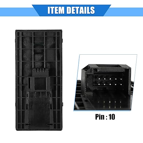 Miniatura 5 de VekAuto Interruptor de control de ventana compatible con Audi A4 B8 Saloon Avant 2008-2018, plástico duradero negro