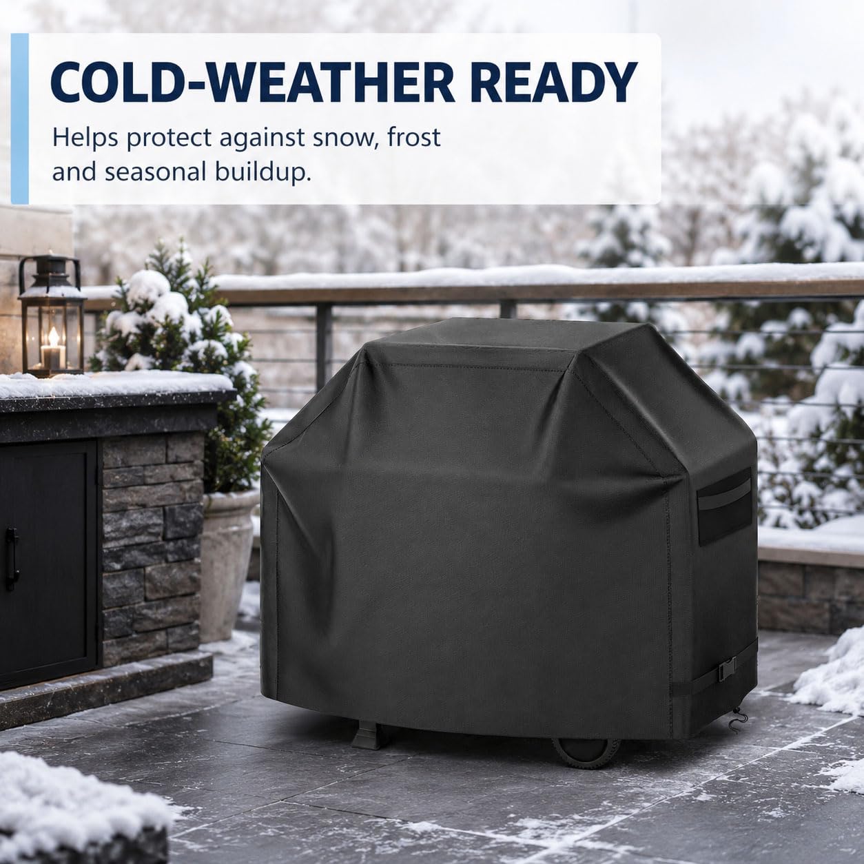 Funda para Barbacoa para Solaire IRBQ-27GXL Cart/Pedestal | 210D Oxford Cubierta BBQ Parrilla | Ventilación con Hebillas y Cordón Ajustable Asas Reforzadas | Impermeable Anti-Viento