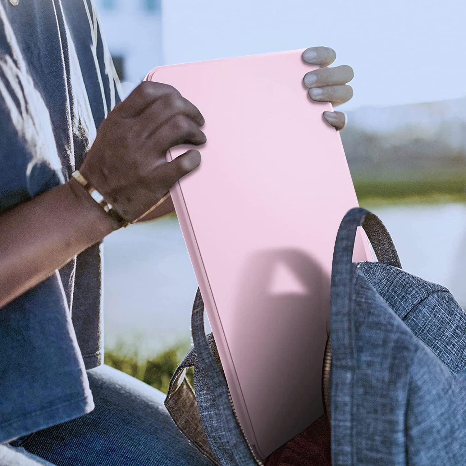 Sahara - Rotating Folio Case for iPad 11'' (A16) and iPad 10.9" (10th Gen), Pink, (TB00274)