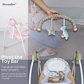 Baby Swings for Infants, Baby Swing Newborn, Baby Swing with Intelligent Music Vibration Box, Infant Swing Load Resistance: 6-25 lb, Applicable Object: 0-9 Months