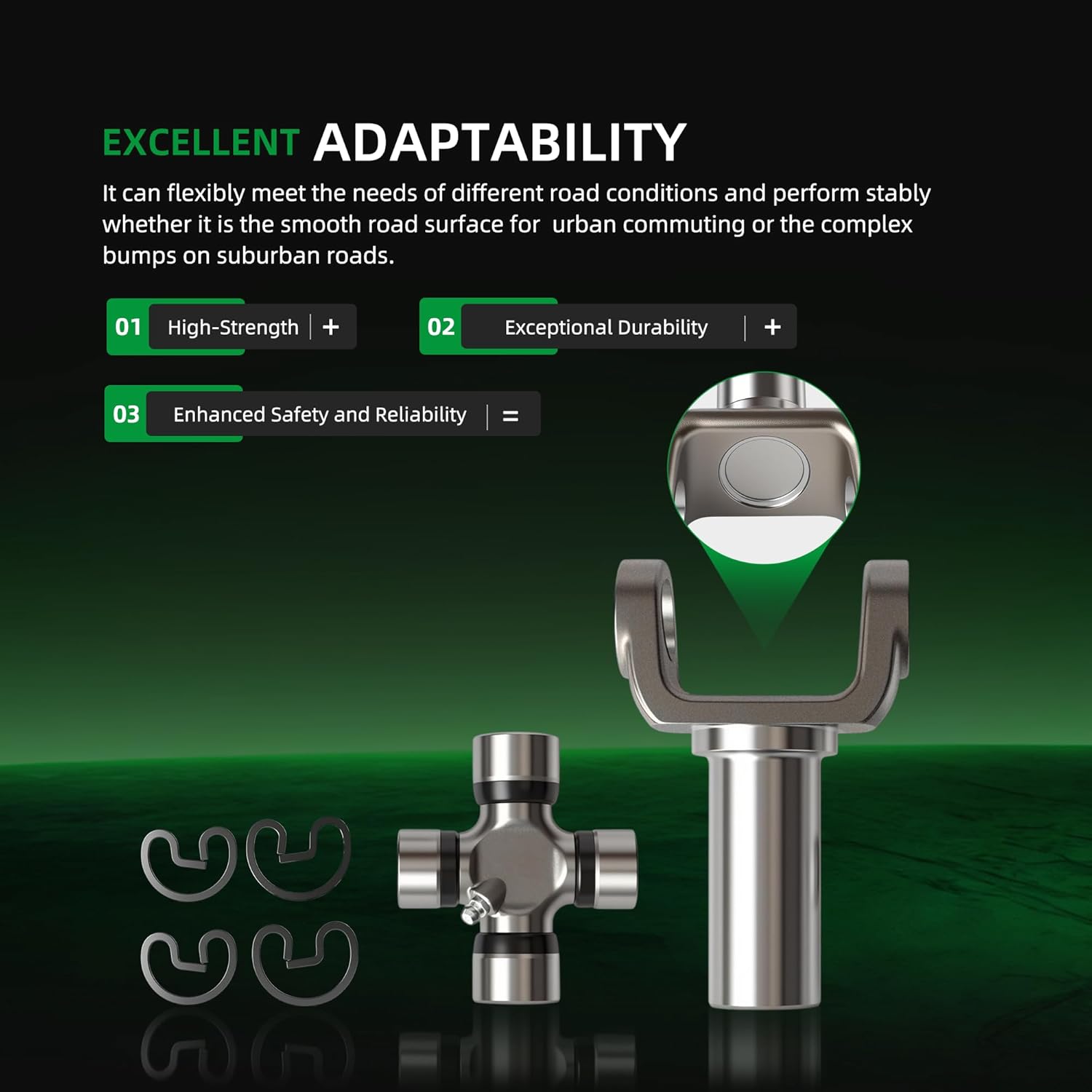 3-3-6081X Transmission Slip Yoke 1350 Series+5-460X U-Joint Kit,Fit for Turbo 350 TH-350 T56 T375 T-5 T-10 4L65E 4L60E,for GM Drive Shaft 1350 Series 27 Spline Manual Transmissions