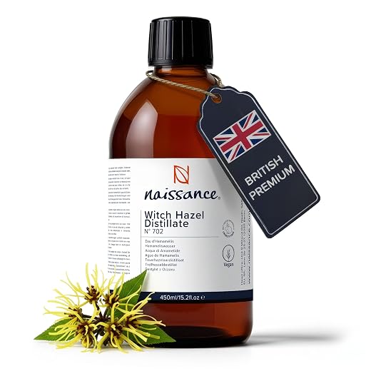 Naissance Agua de Hamamelis - 500 ml, Adecuado para el cuidado de la piel