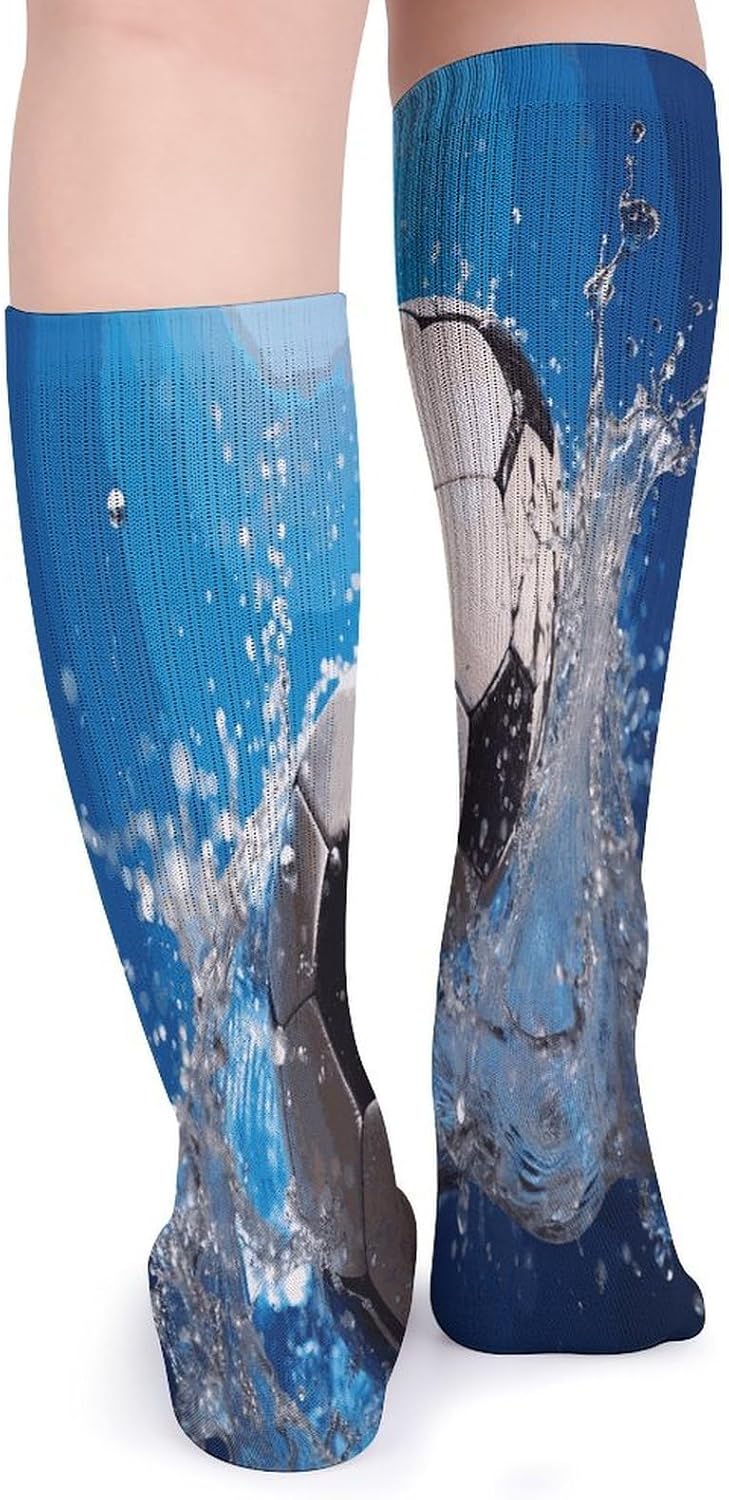 5 Pairs Knee High Socks, Long Crew Socks, Over The Calf Socks 40cm