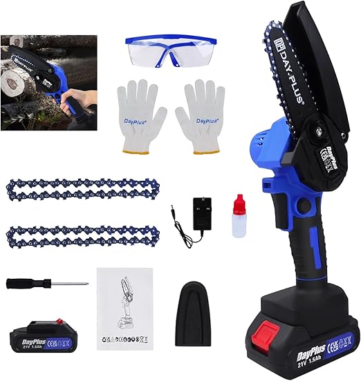 Cordless Electric Chainsaw Battery Saw Cutter for Cutting Tree Wood