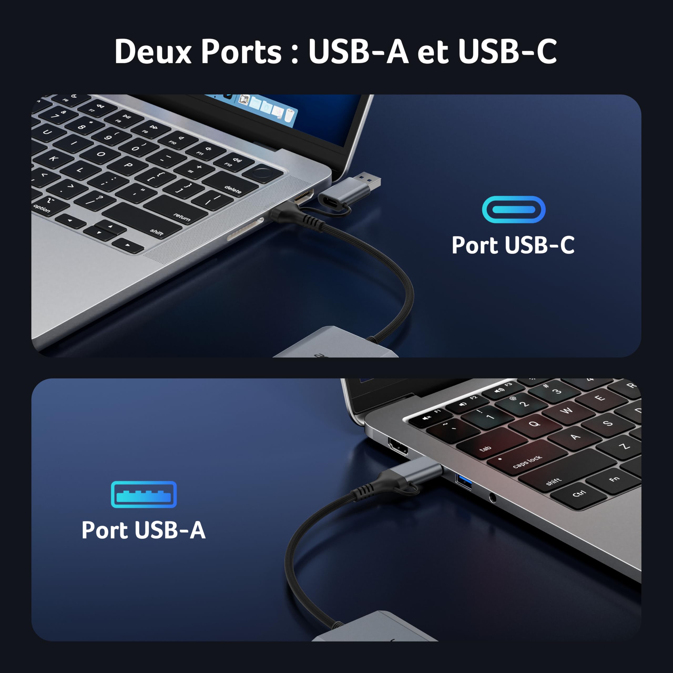 Acer Lecteur de Carte CFexpress Type B 10Gbps, Card Reader CFB USB-C et USB-A 3.2 Gen 2, Adaptateur Carte Mémoire CFe Type B 1250MB/s pour PC, iPhone17, Samsung S26, MacBook, iPad Pro, etc.