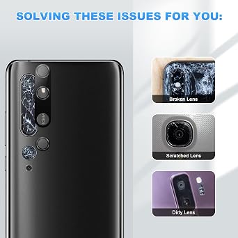 2 Pack Camera Lens Glass for Xiaomi Mi Note 10 / Mi Note 10 Pro