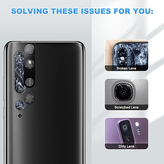 2 Pack Camera Lens Glass for Xiaomi Mi Note 10 / Mi Note 10 Pro