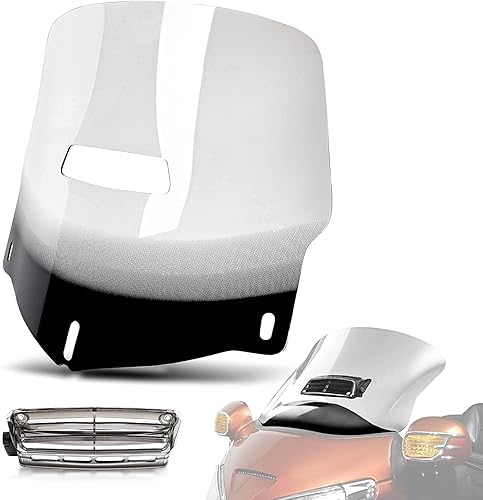 PSLER Parabrisas de motocicleta con ventilación de aire para Goldwing GL1800 2001-2017 (limpio)