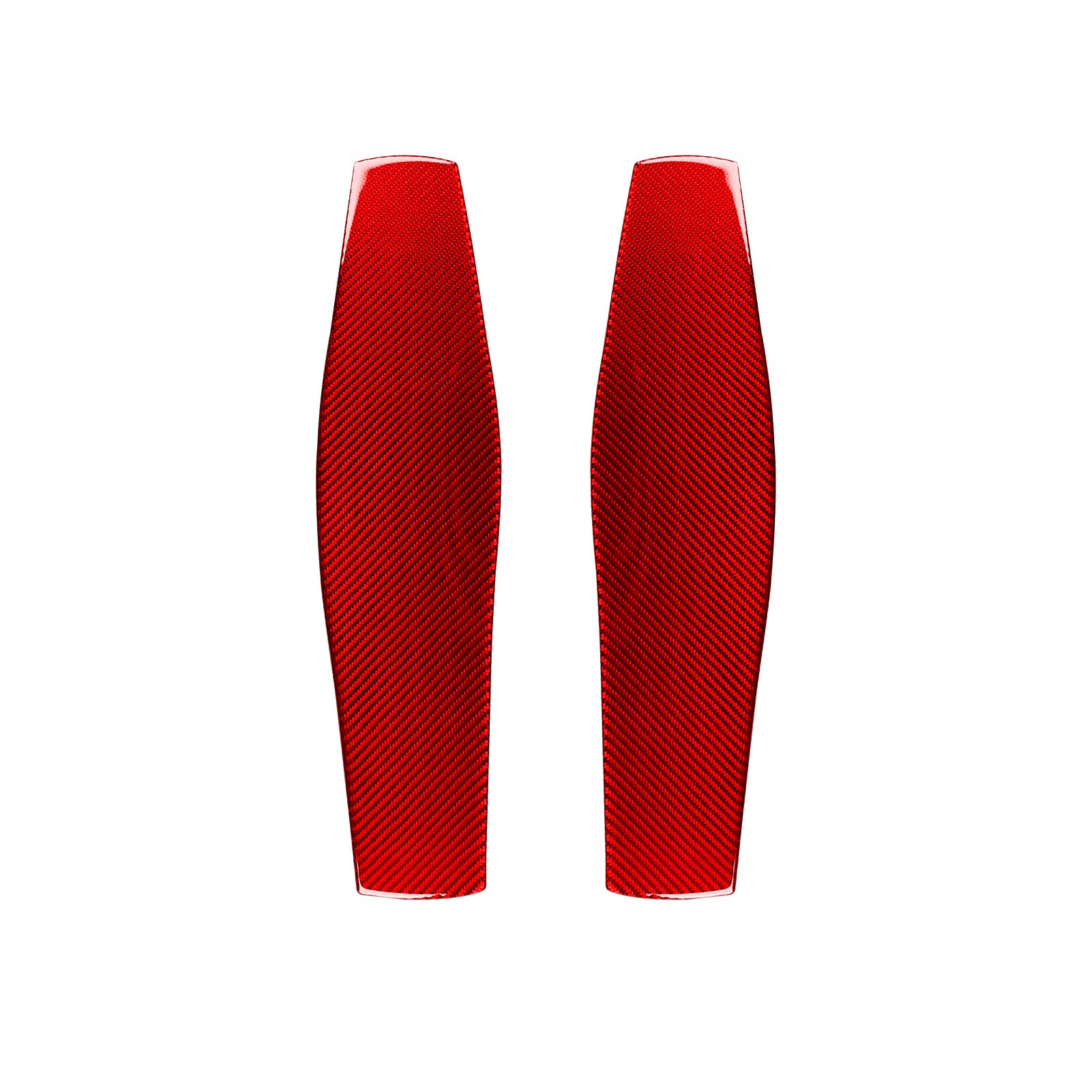 UOADA 2PCS Car Lumbar Support Back Cushion Sticker Cover Soft Carbon Fiber Compatible with Porsche 911 992 2019 2020 2021 2022 2023 Interior Red Accessories.